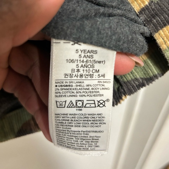 Toddler Camo Cord Jacket Camouflage Corduroy Kids 5 yrs - Picture 4 of 5